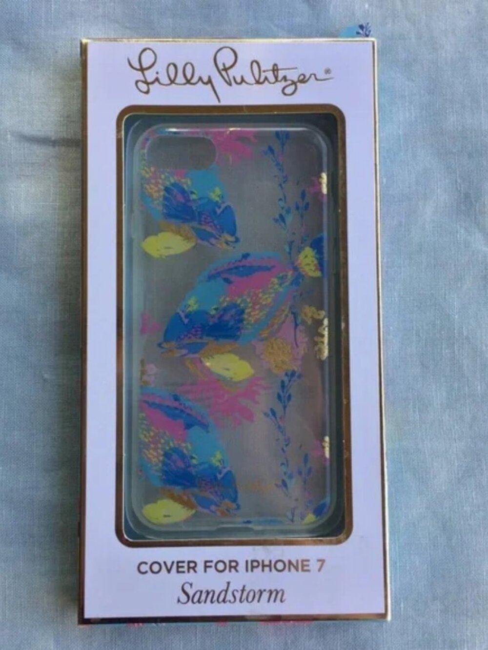 NWT Lilly Pulitzer clear Sandstorm fish iPhone 7/8 case